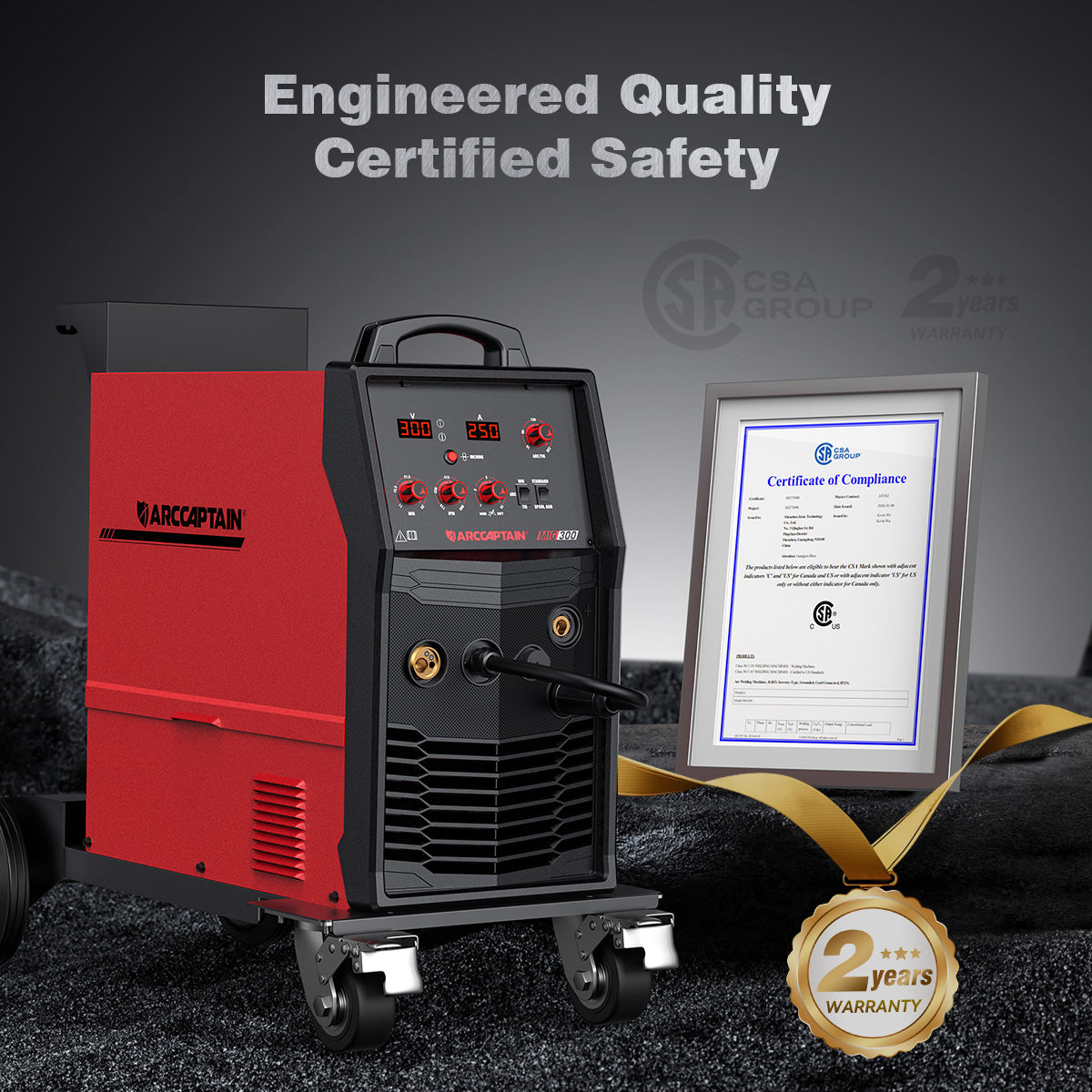 Arccaptain AIM-Forge 250A Industrial Heavy-Duty MIG Welder