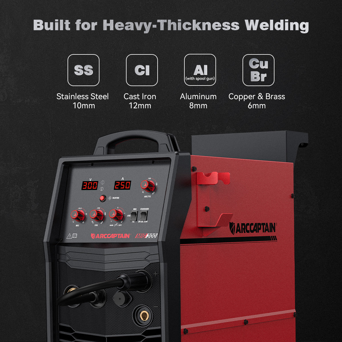 Arccaptain AIM-Forge 250A Industrial Heavy-Duty MIG Welder